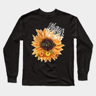 Thankful Grateful Blessed Mama - Thanksgiving - Thankful Mama - Fall Gift for Mom Long Sleeve T-Shirt